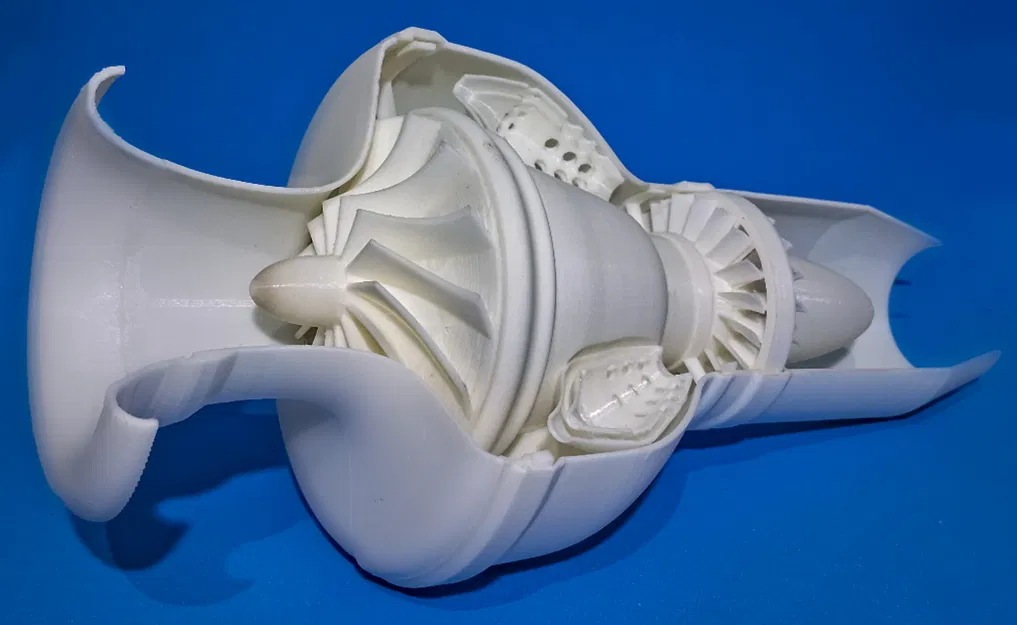 Động cơ Turbojet - Mô hình Cutaway Máy nén hướng tâm - Image 5