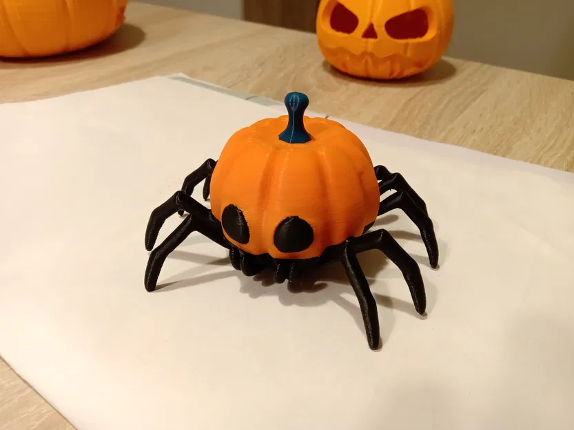 Nhện Bí Ngô (REMIX STL đã làm mượt & 3MF full màu) - Image 3