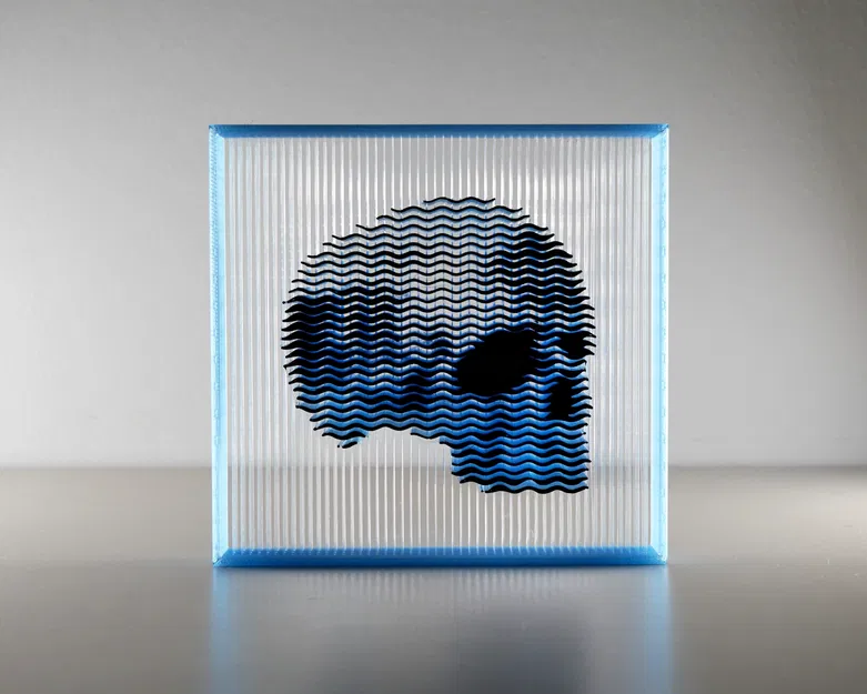 String Art Sọ Vỡ Mảnh (Fragmented Skull String Art) - Image 1