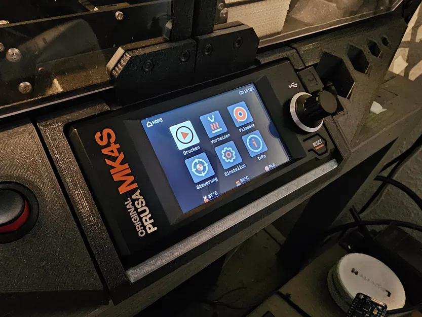 Ốp fender cho Prusa enclosure + holder xLCD MK4/MK4S, remix cho Prusa Flash Drive - Image 1