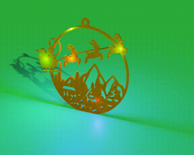 Chuông trang trí Giáng Sinh - Ông già Noel và xe tuần lộc - Image 3