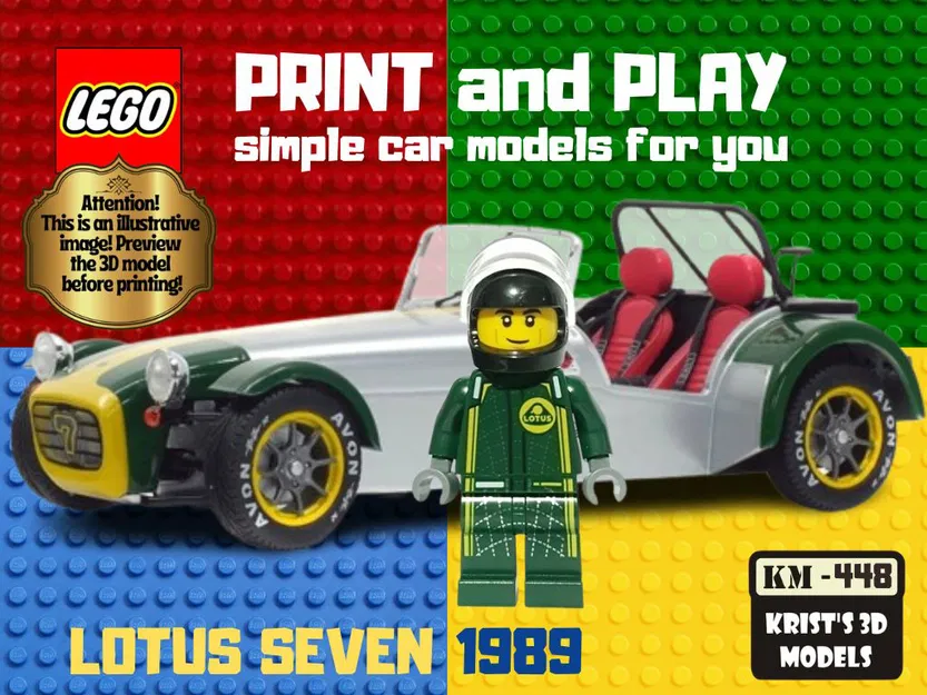 Mô Hình Xe LEGO Lotus Seven 1989 In 3D - Image 1