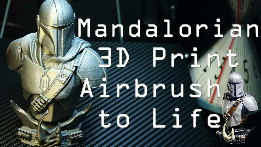 Tượng bán thân Mandalorian – Star Wars 3D Models – Support Free, No Infill Remix - Image 2