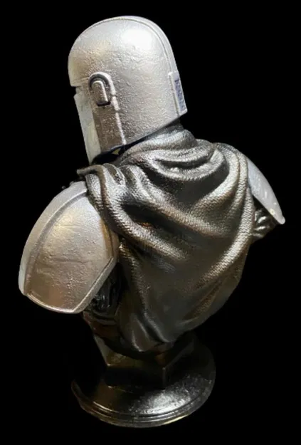 Tượng bán thân Mandalorian – Star Wars 3D Models – Support Free, No Infill Remix - Image 3