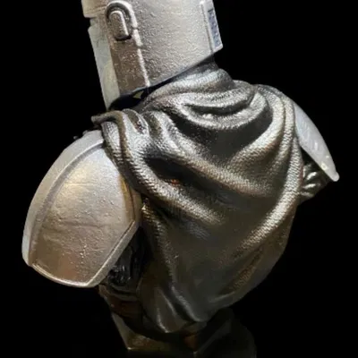 Tượng bán thân Mandalorian – Star Wars 3D Models – Support Free, No Infill Remix