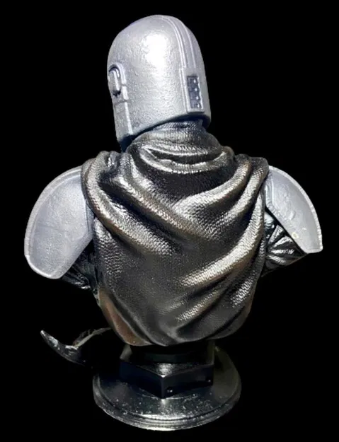 Tượng bán thân Mandalorian – Star Wars 3D Models – Support Free, No Infill Remix - Image 4
