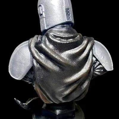 Tượng bán thân Mandalorian – Star Wars 3D Models – Support Free, No Infill Remix