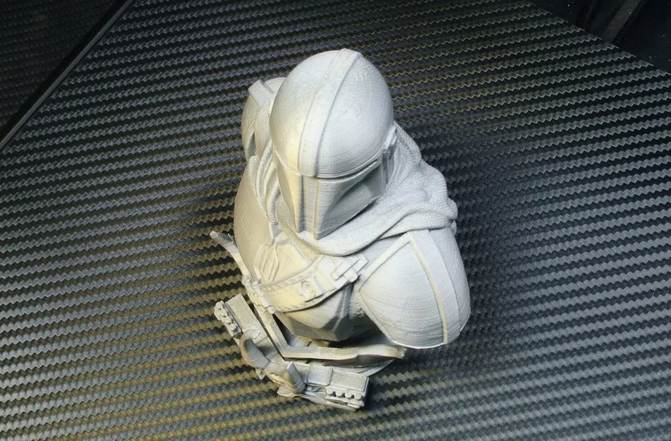 Tượng bán thân Mandalorian – Star Wars 3D Models – Support Free, No Infill Remix - Image 5