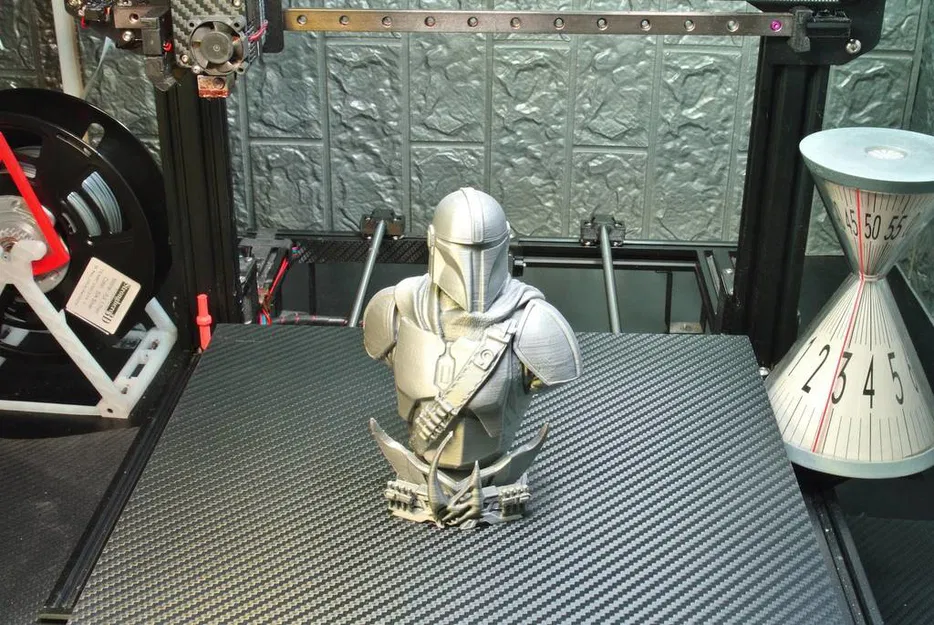 Tượng bán thân Mandalorian – Star Wars 3D Models – Support Free, No Infill Remix - Image 7