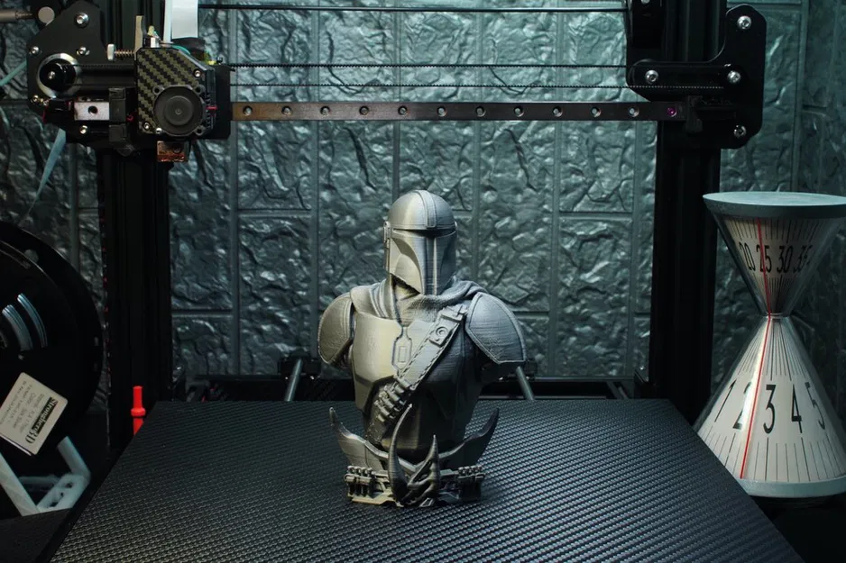 Tượng bán thân Mandalorian – Star Wars 3D Models – Support Free, No Infill Remix - Image 9