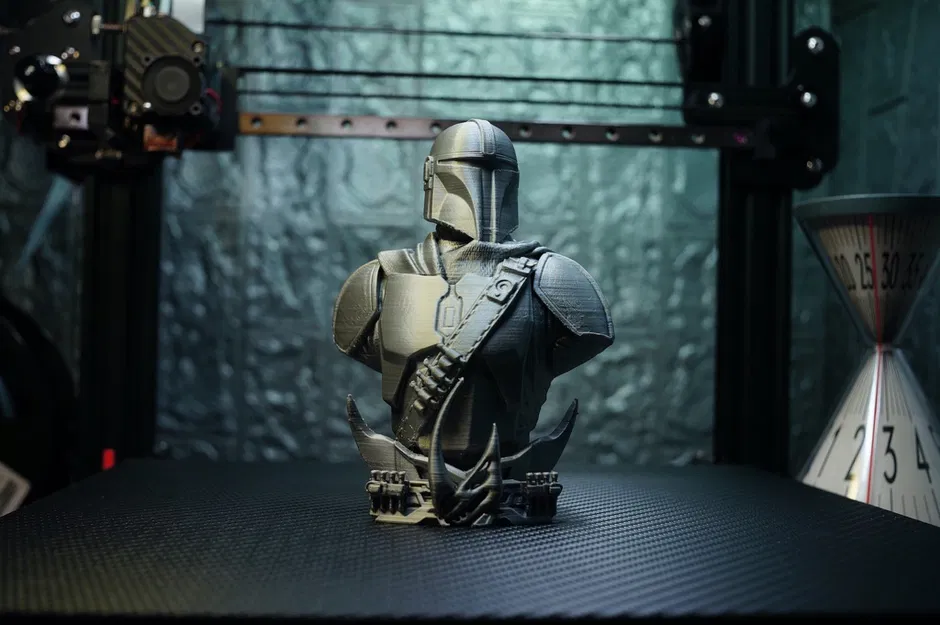 Tượng bán thân Mandalorian – Star Wars 3D Models – Support Free, No Infill Remix - Image 10