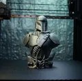 Tượng bán thân Mandalorian – Star Wars 3D Models – Support Free, No Infill Remix - Thumbnail 10