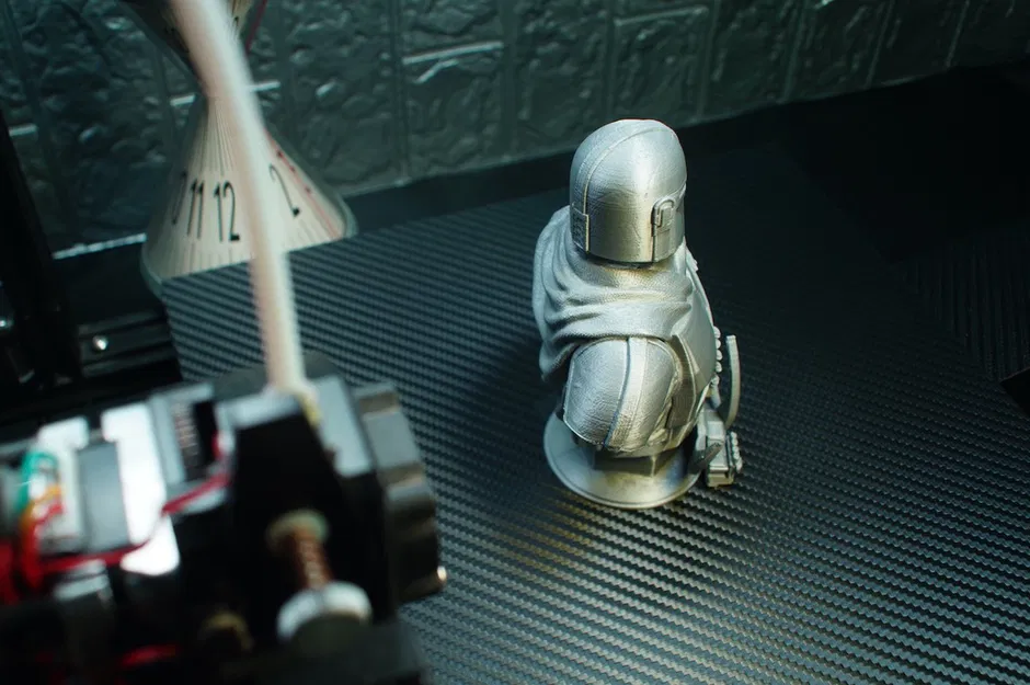 Tượng bán thân Mandalorian – Star Wars 3D Models – Support Free, No Infill Remix - Image 11