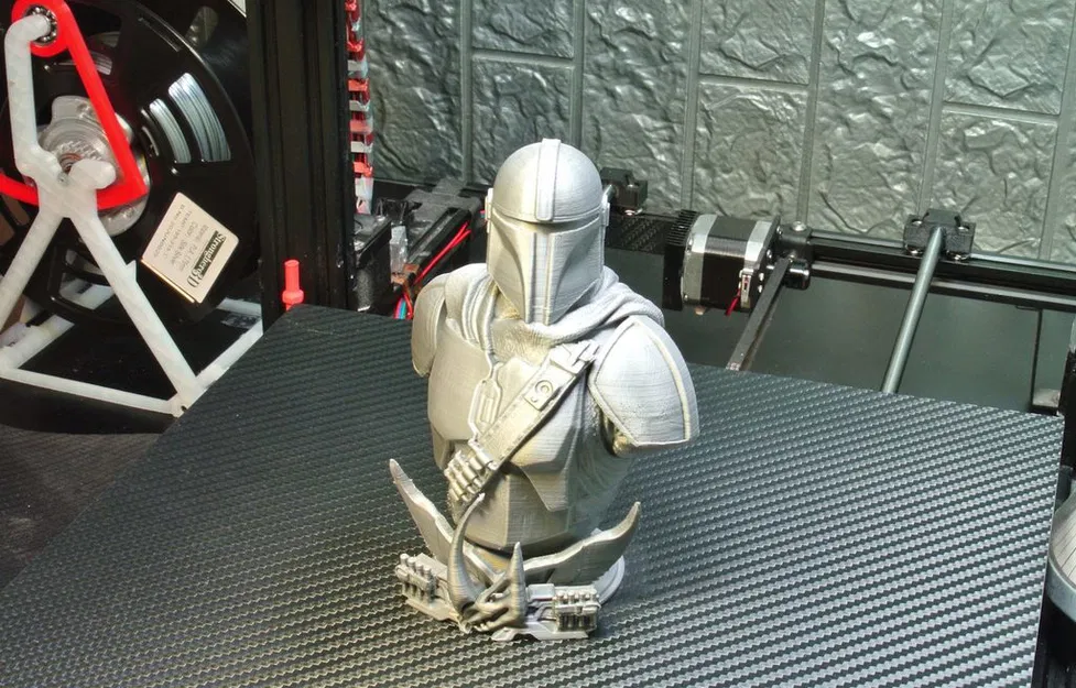 Tượng bán thân Mandalorian – Star Wars 3D Models – Support Free, No Infill Remix - Image 13