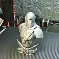 Tượng bán thân Mandalorian – Star Wars 3D Models – Support Free, No Infill Remix - Thumbnail 13