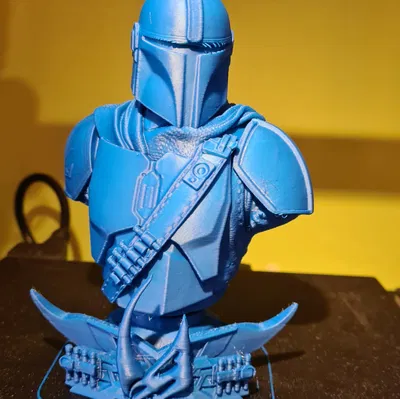Tượng Bán Thân Mandalorian - Mô Hình In 3D Đẹp Mắt