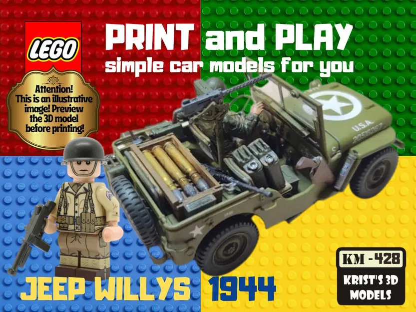 Mô Hình LEGO Jeep Willys 1944 - Phiên Bản "Invasion" - Image 1