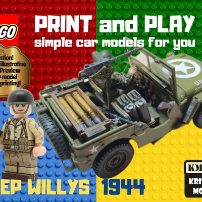 Mô Hình LEGO Jeep Willys 1944 - Phiên Bản "Invasion"