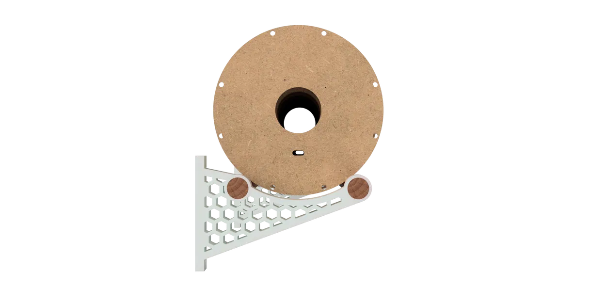 Giá treo/đỡ cuộn filament dạng honeycomb gắn tường (VAROE) cho dowel - Image 2