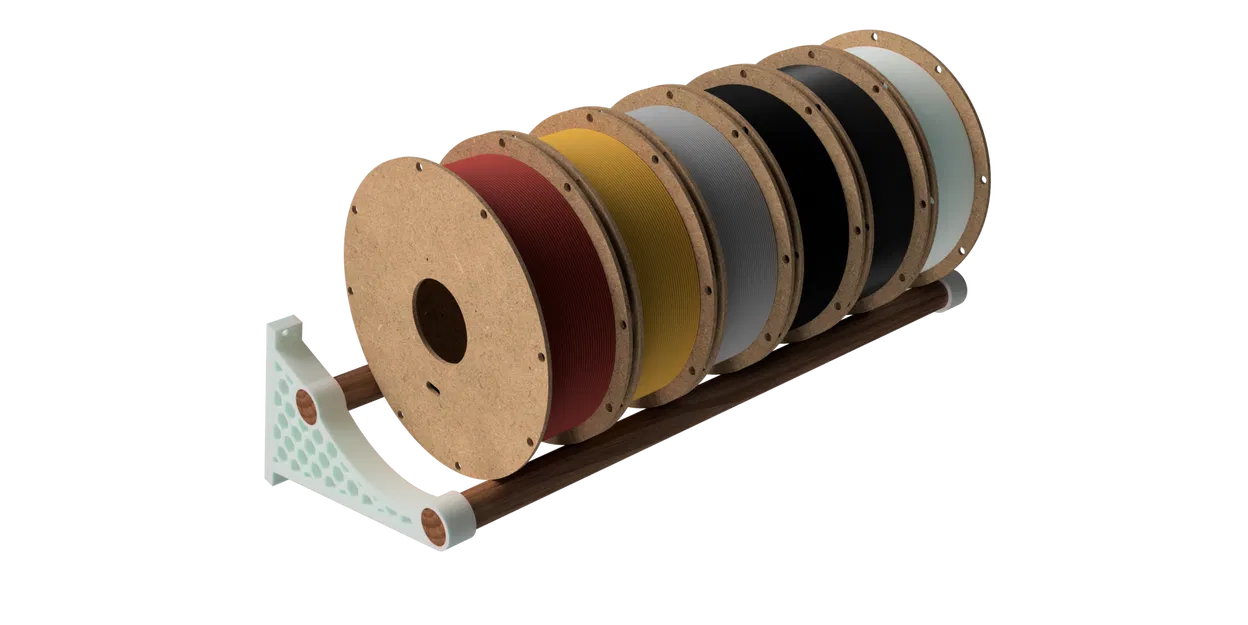 Giá treo/đỡ cuộn filament dạng honeycomb gắn tường (VAROE) cho dowel - Image 3