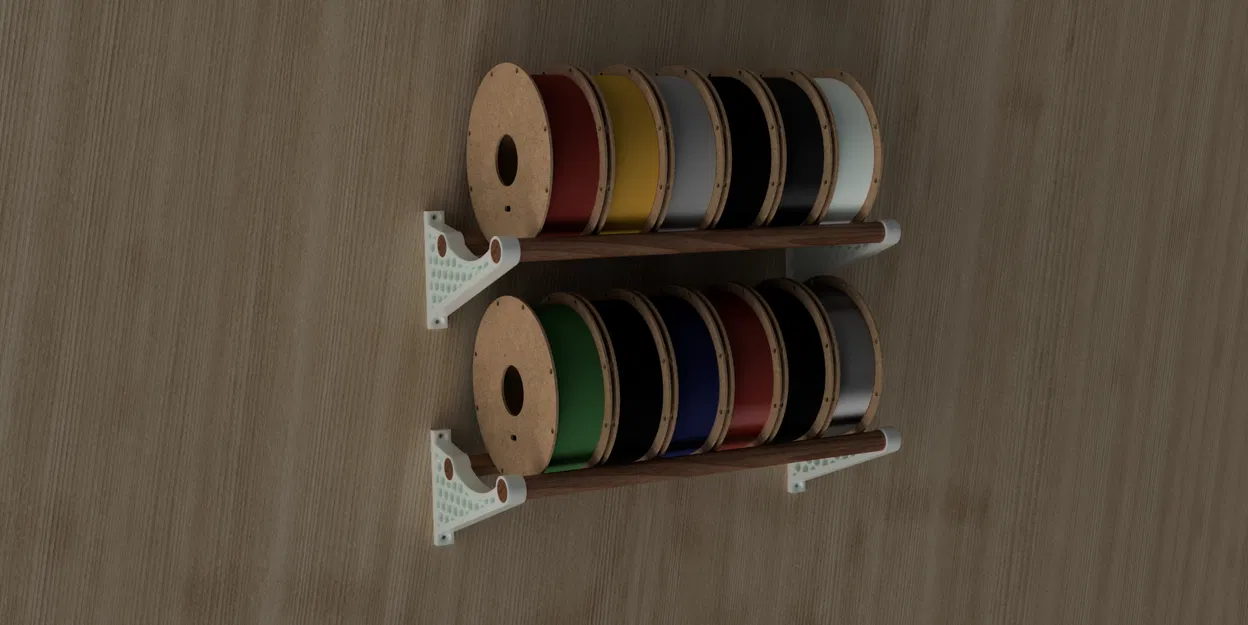 Giá treo/đỡ cuộn filament dạng honeycomb gắn tường (VAROE) cho dowel - Image 4