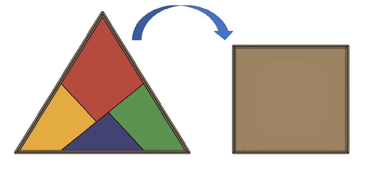 Biến tam giác thành hình vuông (Turn a triangle into square) - Image 1