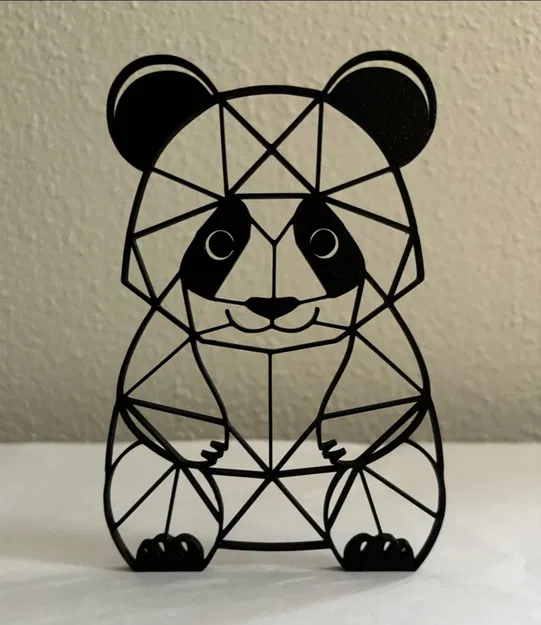 Gấu Trúc Hình Học 3D Độc Đáo Trang Trí Phòng - Image 1