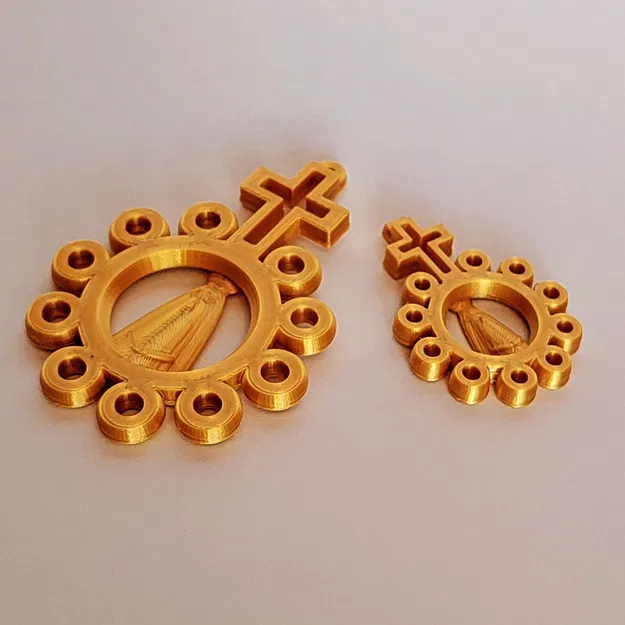 Móc Khóa/Dây Chuyền Mộc Chuỗi Mân Côi In 3D Ý Nghĩa - Image 2