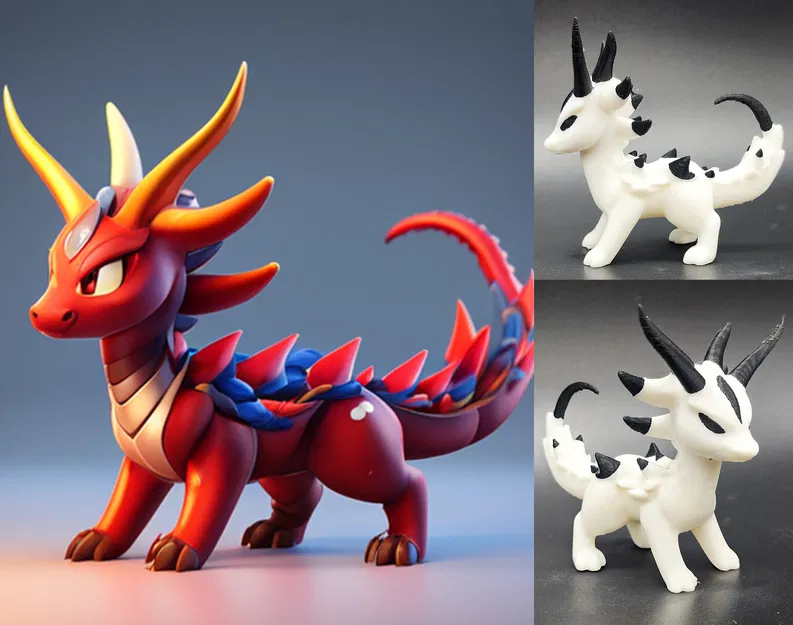 Rồng Sừng Dài (Long Horn Dragon) - AI Generated - Image 1