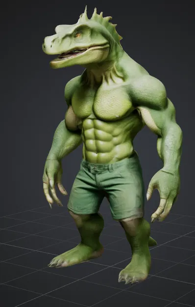 Mô Hình Khủng Long Cơ Bắp 3D Độc Đáo, Sắc Nét - Image 1