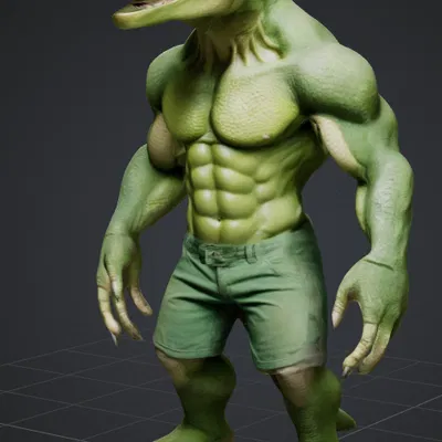 Mô Hình Khủng Long Cơ Bắp 3D Độc Đáo, Sắc Nét