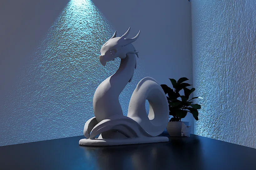 Tượng Rồng Biển "Serpentine Elegance" - Trang Trí 3D Độc Đáo - Image 2