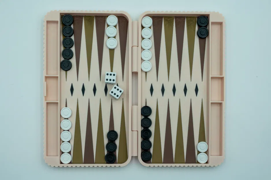 Bàn Backgammon trang trí in liền khối (print-in-place) - Image 5