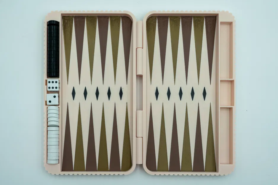 Bàn Backgammon trang trí in liền khối (print-in-place) - Image 6
