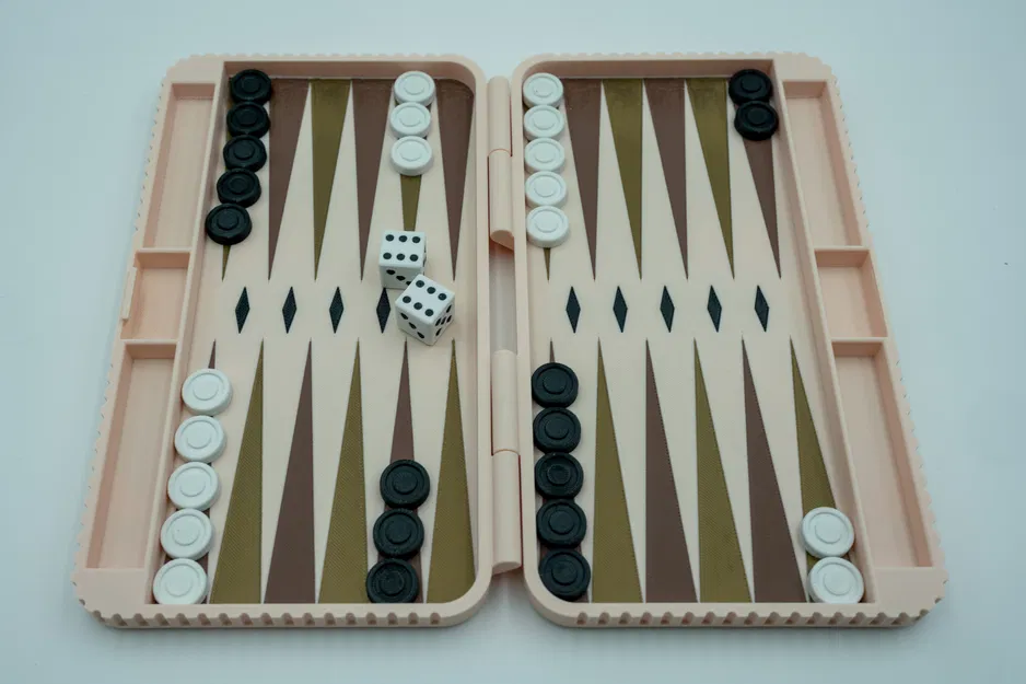 Bàn Backgammon trang trí in liền khối (print-in-place) - Image 7