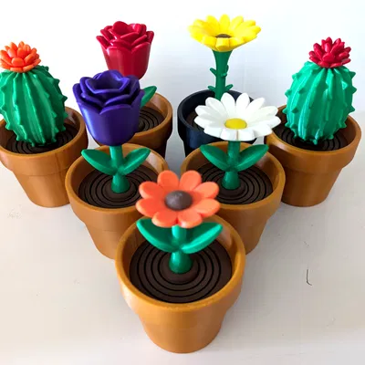 Chậu Hoa 3D "Spring Flowers" - Trang Trí Nhà Cửa Độc Đáo