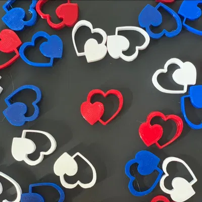 Mô Hình Trái Tim Đan Xen 3D - Quà Tặng Tình Yêu