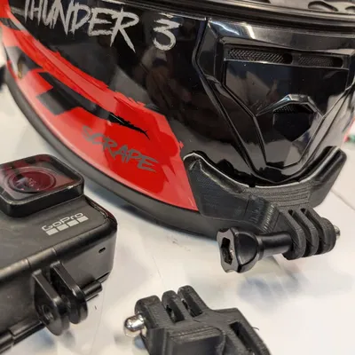 Mount GoPro cho nón MT Thunder 3 (Chin Mount + canh tâm lens)