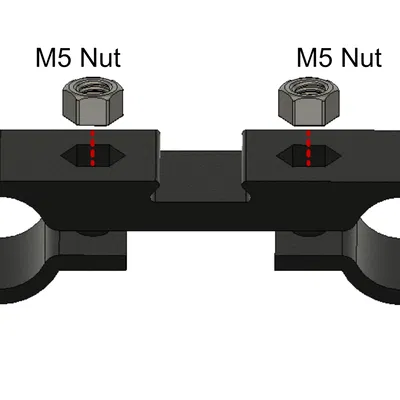 Ngàm gắn DJI Lidar Unit lên rod 15mm