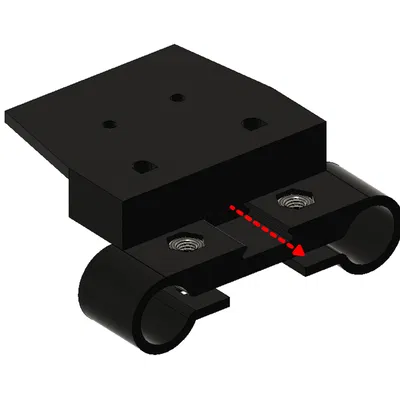 Ngàm gắn DJI Lidar Unit lên rod 15mm