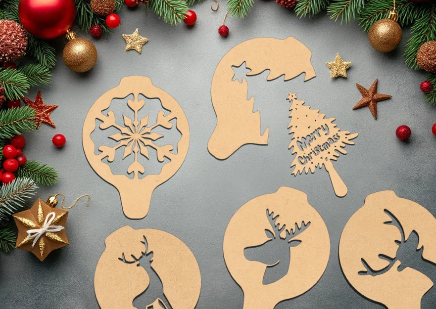 Khuôn Vẽ Latte Art Giáng Sinh 3D - Image 1