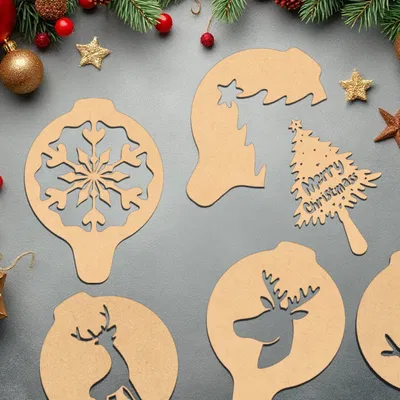 Khuôn Vẽ Latte Art Giáng Sinh 3D