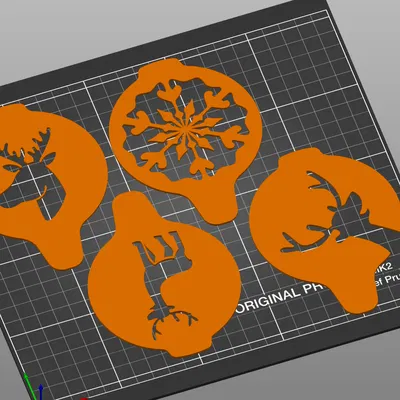 Khuôn Vẽ Latte Art Giáng Sinh 3D