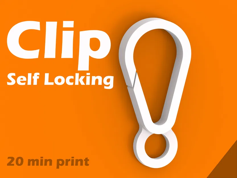 Kẹp Tự Khóa (Self Locking Clip) - In 3D Nhanh Chóng, Không Cần Support - Image 1