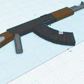 Mô Hình AK47 Mini Tỉ Lệ 1:1 Dễ In 3D - Thumbnail 2