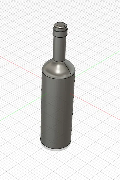 Mô hình Chai Rượu 3D Đơn Giản, Đa Năng - Image 1