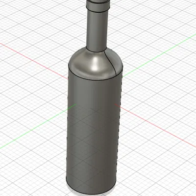 Mô hình Chai Rượu 3D Đơn Giản, Đa Năng