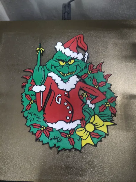 F*!k Grinch – Grinch trong vòng nguyệt quế giơ ngón giữa - Image 1