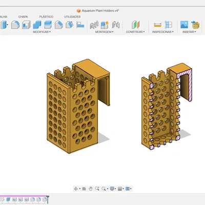 Giá đỡ cây thủy sinh cho hồ cá (kèm file Fusion)