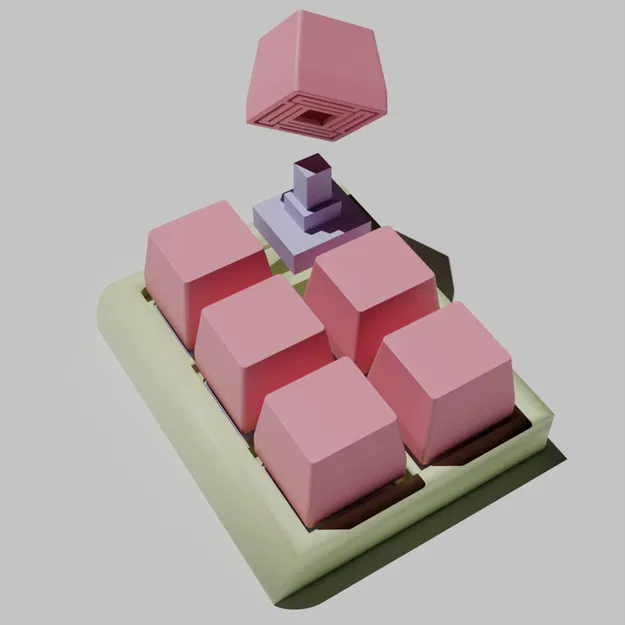 Móc Khóa Bàn Phím Fidget "Print in Place" Độc Đáo - Image 1